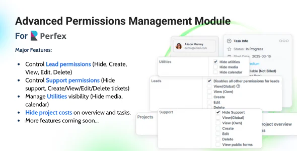 Advanced Permissions Management Module para Perfex CRM
