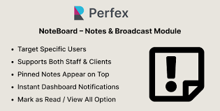 NoteBoard – Módulo de Notas e Comunicados para Perfex CRM