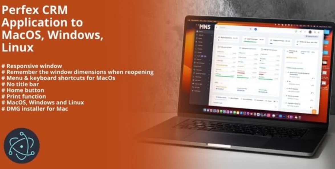 MNS - Application para MacOS, Windows, Linux | Perfex CRM