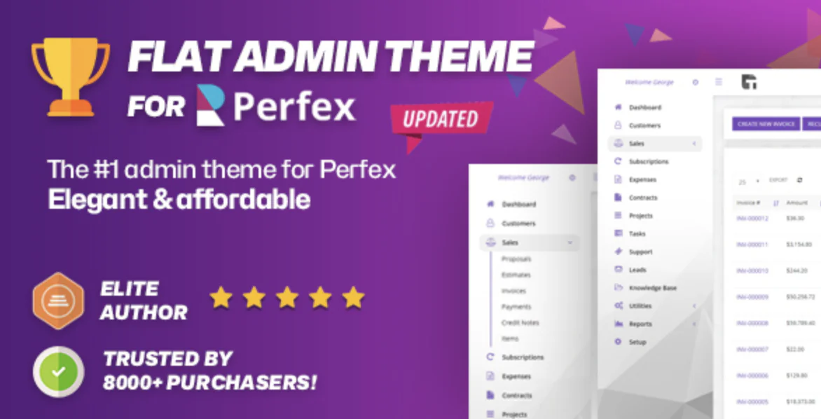 Flat Theme for Admin (Backend) Interface | Perfex CRM