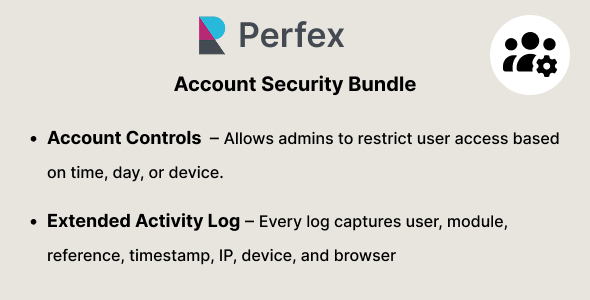 Account Security Bundle para Perfex CRM