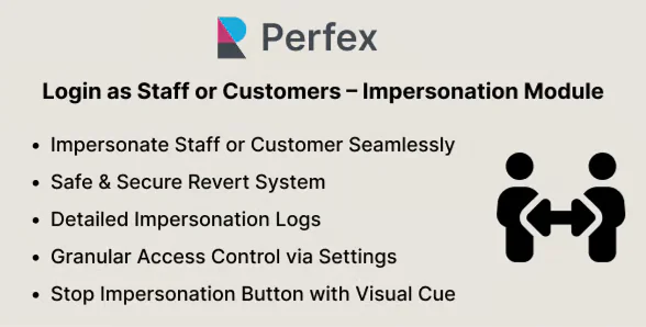 Login as Staff or Customers para Perfex CRM